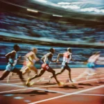 Atletas Masculinos Atletismo Carrera olimpiadas Paris 2024